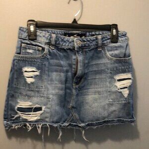 Hollister high rise denim skirt size 9